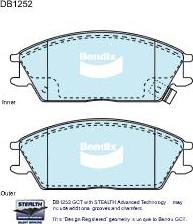 BENDIX DB1252 GCT - Kit pastiglie freno, Freno a disco autozon.pro