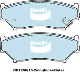 BENDIX DB1266 4WD - Kit pastiglie freno, Freno a disco autozon.pro