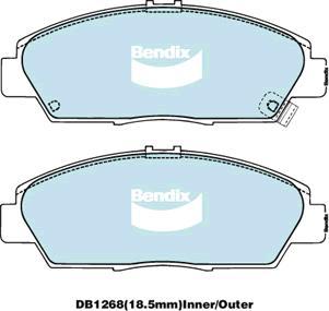 BENDIX DB1268 GCT - Kit pastiglie freno, Freno a disco autozon.pro