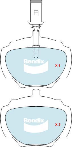 BENDIX DB1285 MKT - Kit pastiglie freno, Freno a disco autozon.pro