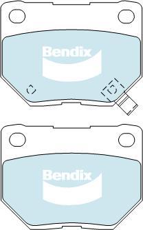 BENDIX DB1220 GCT - Kit pastiglie freno, Freno a disco autozon.pro