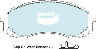 BENDIX DB1744 GCT - Kit pastiglie freno, Freno a disco autozon.pro