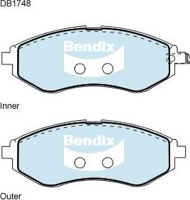 BENDIX DB1748 GCT - Kit pastiglie freno, Freno a disco autozon.pro