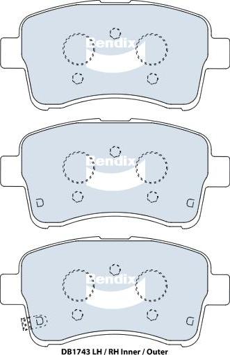 BENDIX DB1743 4WD - Kit pastiglie freno, Freno a disco autozon.pro