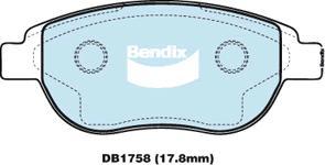 BENDIX DB1758 GCT - Kit pastiglie freno, Freno a disco autozon.pro