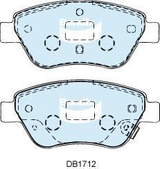 BENDIX DB1712 GCT - Kit pastiglie freno, Freno a disco autozon.pro