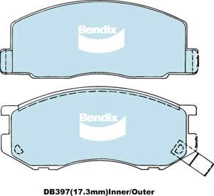 BENDIX DB397 GCT - Kit pastiglie freno, Freno a disco autozon.pro