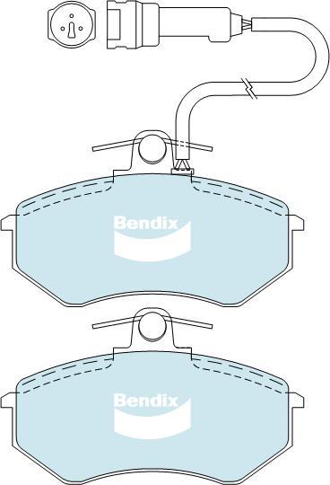 BENDIX DB343 MKT - Kit pastiglie freno, Freno a disco autozon.pro