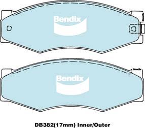 BENDIX DB382 GCT - Kit pastiglie freno, Freno a disco autozon.pro