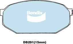 BENDIX DB291 GCT - Kit pastiglie freno, Freno a disco autozon.pro