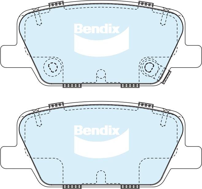 BENDIX DB2614 4WD - Kit pastiglie freno, Freno a disco autozon.pro