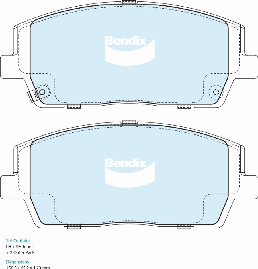 BENDIX DB2631 4WD - Kit pastiglie freno, Freno a disco autozon.pro