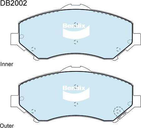 BENDIX DB2002 4WD - Kit pastiglie freno, Freno a disco autozon.pro