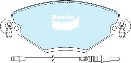 BENDIX DB2016 EURO+ - Kit pastiglie freno, Freno a disco autozon.pro