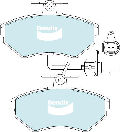 BENDIX DB2193 EURO+ - Kit pastiglie freno, Freno a disco autozon.pro