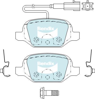 BENDIX DB2381 GCT - Kit pastiglie freno, Freno a disco autozon.pro