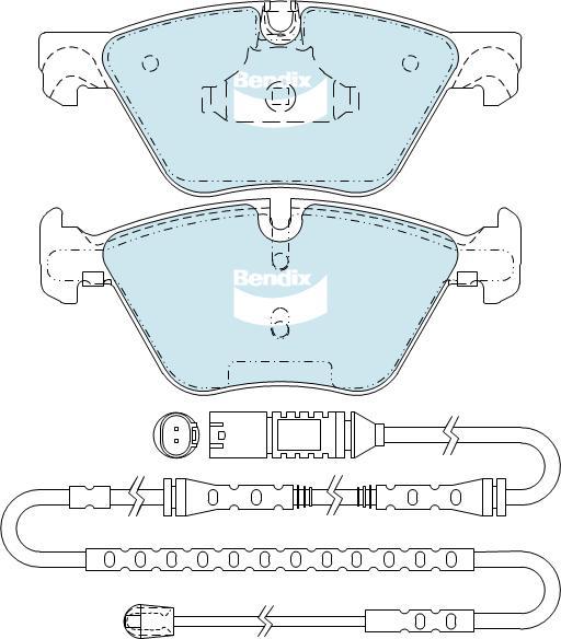 BENDIX DB2295 EURO+ - Kit pastiglie freno, Freno a disco autozon.pro