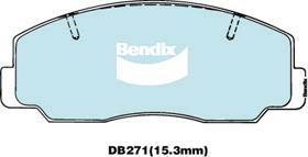 BENDIX DB271 GCT - Kit pastiglie freno, Freno a disco autozon.pro