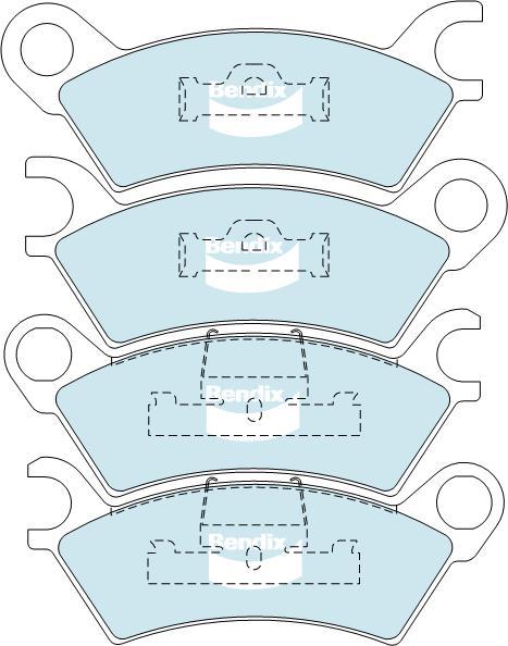 BENDIX DB278 GCT - Kit pastiglie freno, Freno a disco autozon.pro