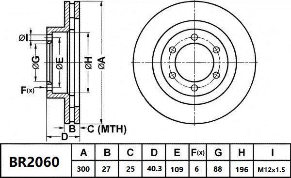 Bendix-AU BR2060 ULT - Discofreno autozon.pro