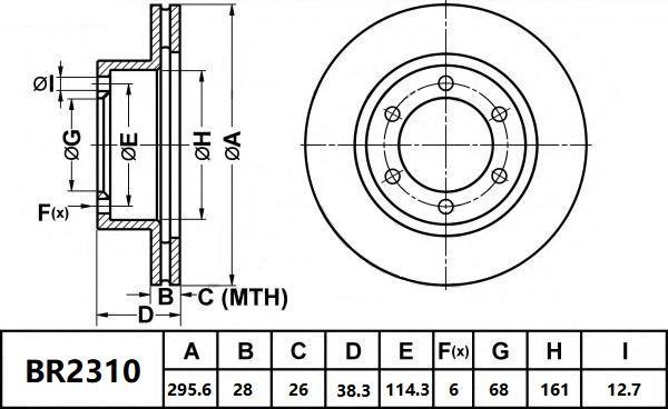 Bendix-AU BR2310 ULT - Discofreno autozon.pro