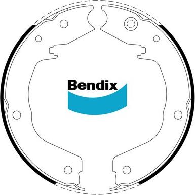 Bendix-AU BS1860 - Kit ganasce, Freno stazionamento autozon.pro