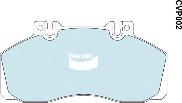 Bendix-AU CVP002 PT - Kit pastiglie freno, Freno a disco autozon.pro