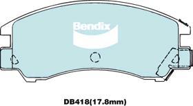 Bendix-AU DB418 GCT - Kit pastiglie freno, Freno a disco autozon.pro