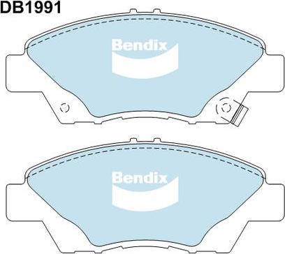 Bendix-AU DB1991 GCT - Kit pastiglie freno, Freno a disco autozon.pro