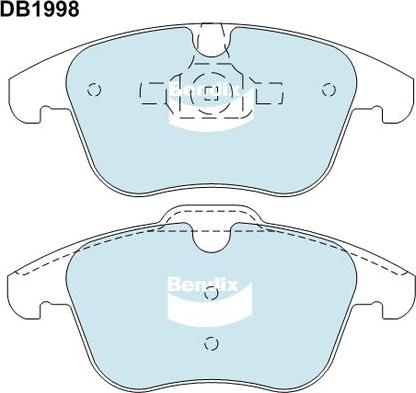 Bendix-AU DB1998 EURO+ - Kit pastiglie freno, Freno a disco autozon.pro