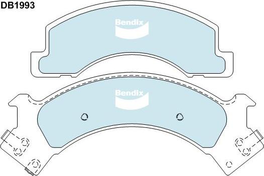 Bendix-AU DB1993 HD - Kit pastiglie freno, Freno a disco autozon.pro