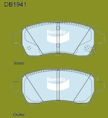 Bendix-AU DB1941 GCT - Kit pastiglie freno, Freno a disco autozon.pro
