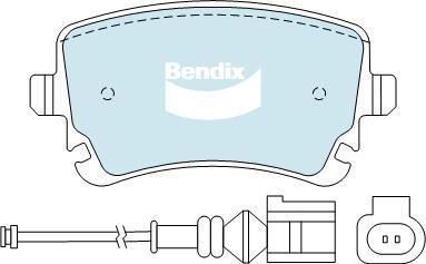 Bendix-AU DB1956 EURO+ - Kit pastiglie freno, Freno a disco autozon.pro