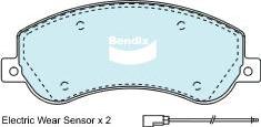 Bendix-AU DB1915 4WD - Kit pastiglie freno, Freno a disco autozon.pro