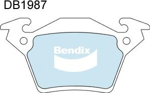 Bendix-AU DB1987 HD - Kit pastiglie freno, Freno a disco autozon.pro