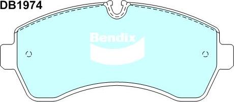 Bendix-AU DB1974 HD - Kit pastiglie freno, Freno a disco autozon.pro