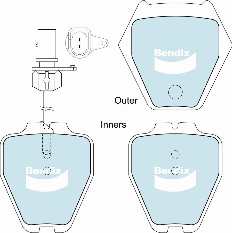 Bendix-AU DB1442 HD - Kit pastiglie freno, Freno a disco autozon.pro