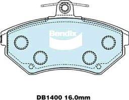 Bendix-AU DB1400 EURO+ - Kit pastiglie freno, Freno a disco autozon.pro