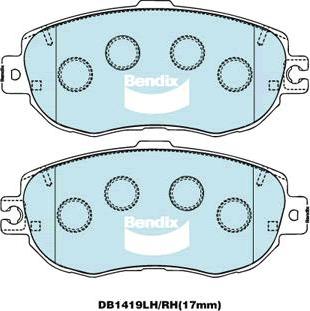 Bendix-AU DB1419 GCT - Kit pastiglie freno, Freno a disco autozon.pro