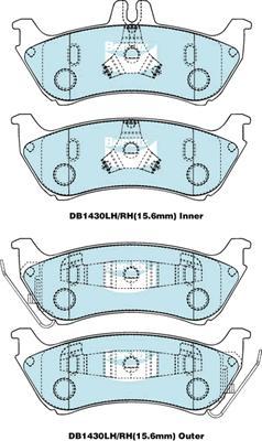 Bendix-AU DB1430 EURO+ - Kit pastiglie freno, Freno a disco autozon.pro