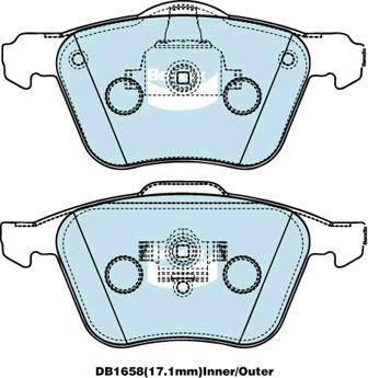 Bendix-AU DB1658 -4WD - Kit pastiglie freno, Freno a disco autozon.pro