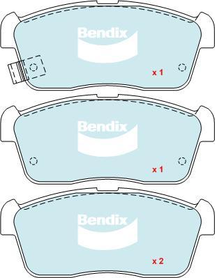 Bendix-AU DB1674 GCT - Kit pastiglie freno, Freno a disco autozon.pro