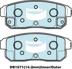 Bendix-AU DB1671 GCT - Kit pastiglie freno, Freno a disco autozon.pro