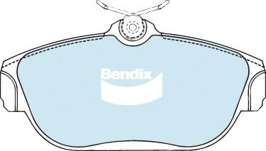 Bendix-AU DB1198 EURO+ - Kit pastiglie freno, Freno a disco autozon.pro