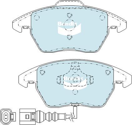 Bendix-AU DB1849 EURO+ - Kit pastiglie freno, Freno a disco autozon.pro