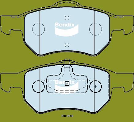 Bendix-AU DB1848 HD - Kit pastiglie freno, Freno a disco autozon.pro