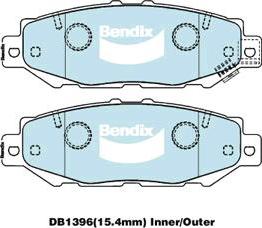 Bendix-AU DB1396 HD - Kit pastiglie freno, Freno a disco autozon.pro