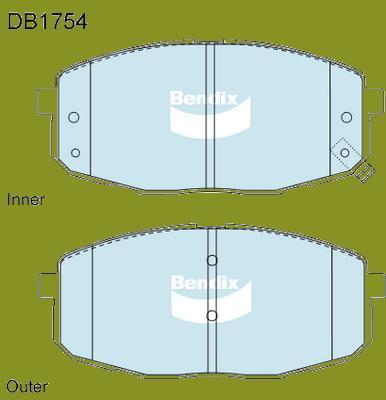 Bendix-AU DB1754 GCT - Kit pastiglie freno, Freno a disco autozon.pro