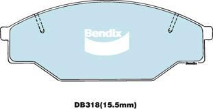 Bendix-AU DB318 -4WD - Kit pastiglie freno, Freno a disco autozon.pro