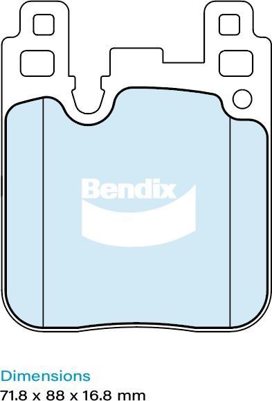 Bendix-AU DB2410 EURO+ - Kit pastiglie freno, Freno a disco autozon.pro